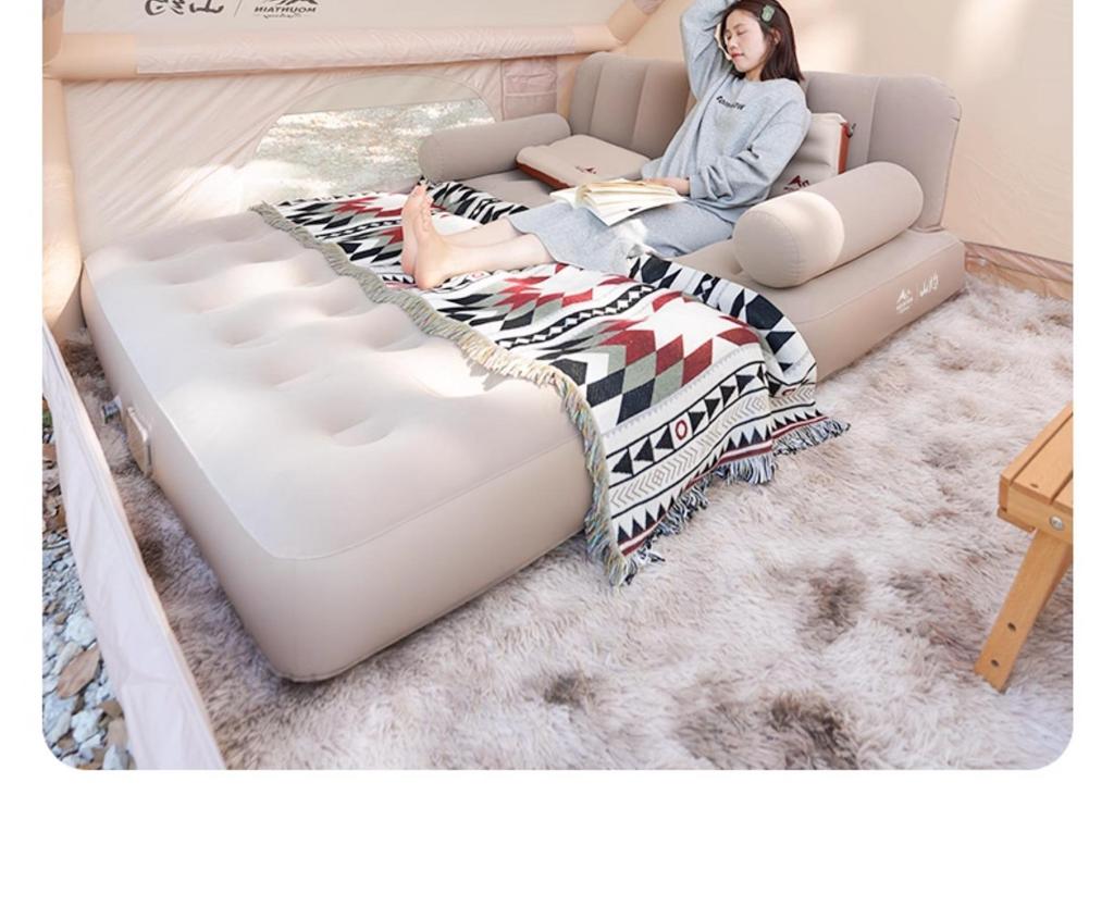 Inflatable Sofa & Bed: Portable Outdoor & Indoor Mat for Camping & Naps
