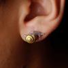 Gold Silver Color Snail Studs Earrings for Women Men Dainty Ear Adornments Eye Catching Ear Ring  Jewelry