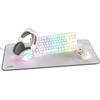 Pack Gaming KROM Klass 4 En 1 Clavier Mécanique TKL RGB Souris Casque Tapis XXL Blanc