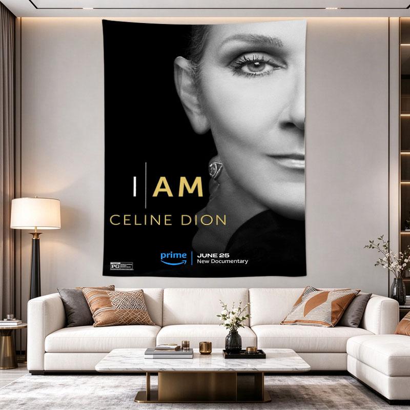 I Am Celine Dion Documentary Black White Face Poster
