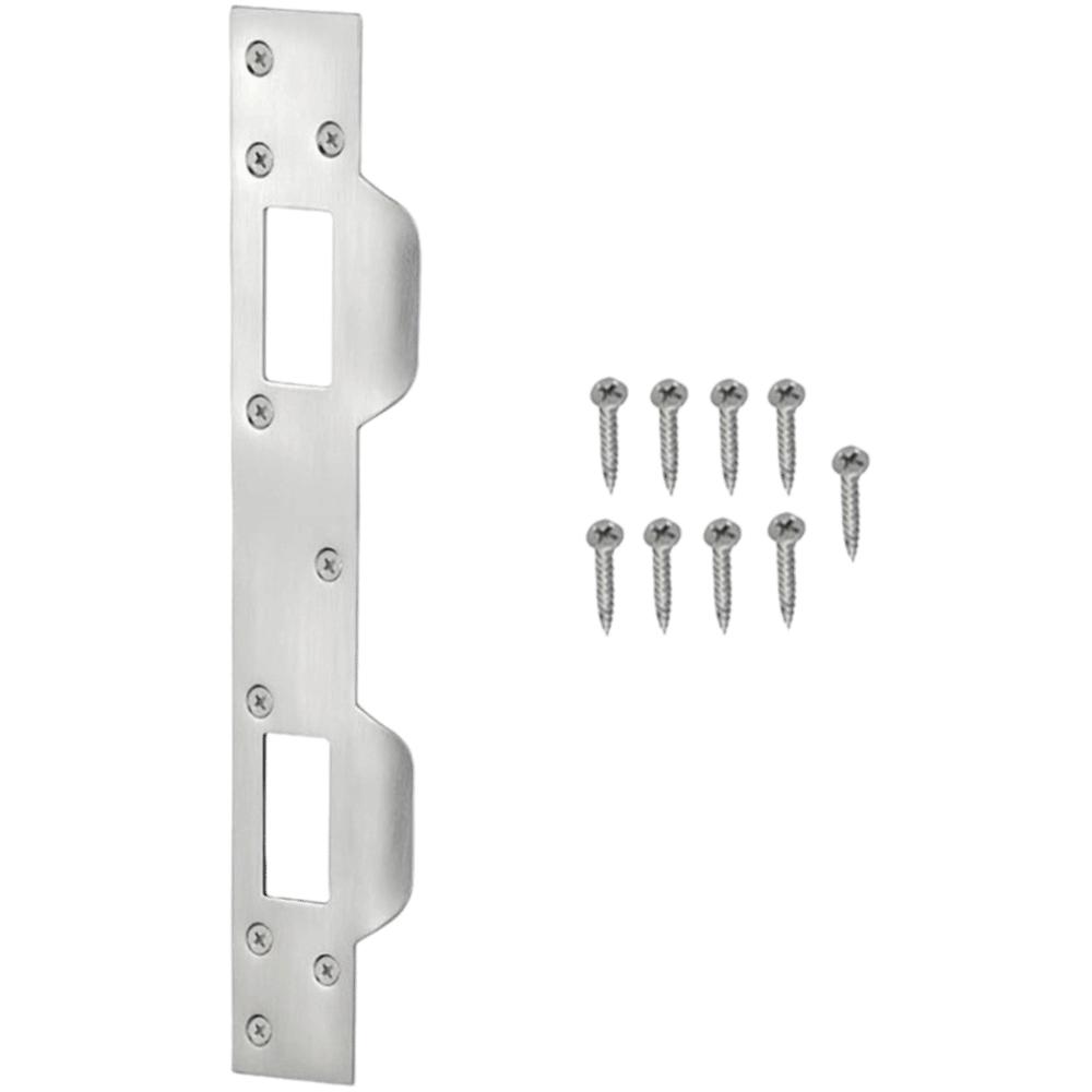 Double Holes Front Door Security Devices Rustproof Heavy-Duty Reinforcement Plate Door Handle