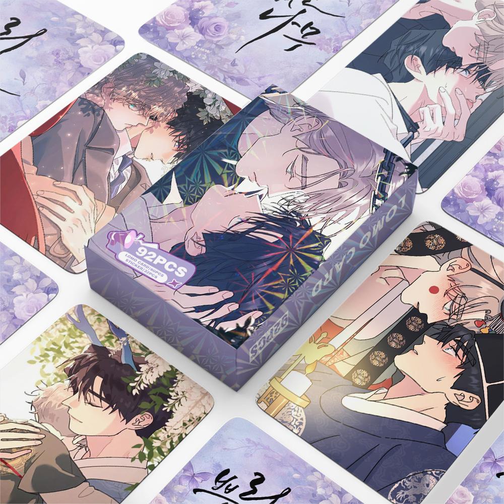92pcs/set Anime Ye HuaJi Photo Cards Korean Comic Stickers Double-sided LOMO Greeting Card