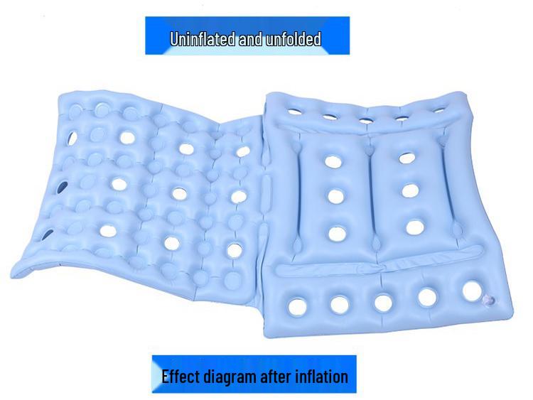 Aufblasbares Anti-Dekubitus-Rollstuhlkissen mit atmungsaktiver Rückenlehne