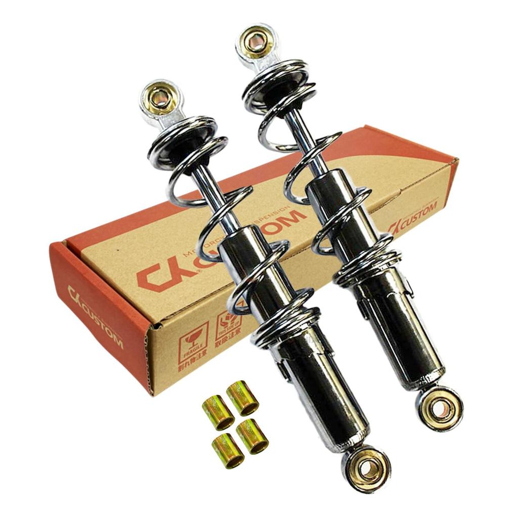 PHOENIX Rear 240 250 260 270 280 290 300 310 320 330 340 350 2 Rear Rough Rear Chrome Suspension, 5-stage Adjustment, Mm, Pieces, Black, Chrome, Red,