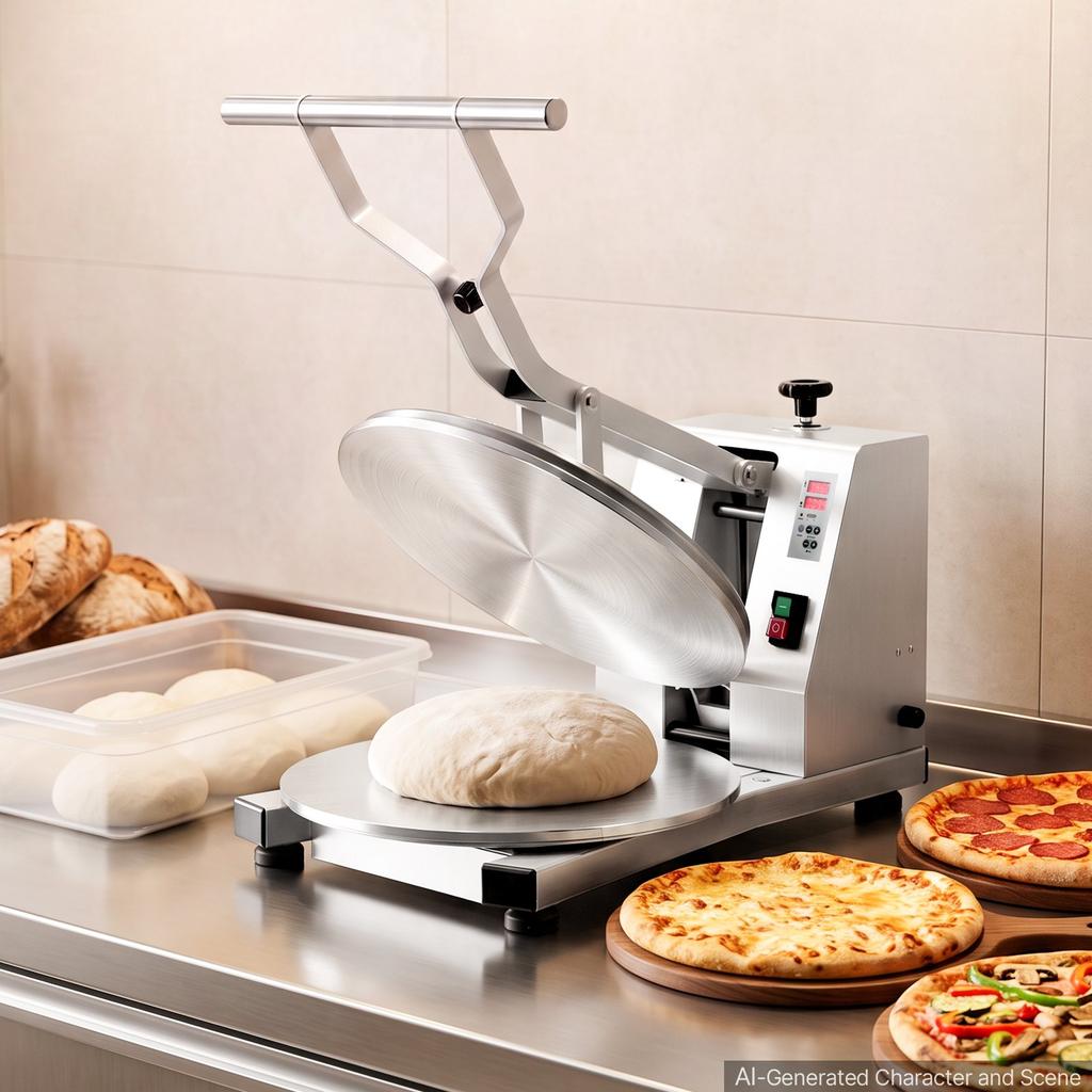 VEVOR Commercial Pizza Dough Press Machine 45cm Electric Dough Sheeter, Ideal for Bakery Home Restaurant Use, 1200W Cast Aluminum Pastry Press Plate