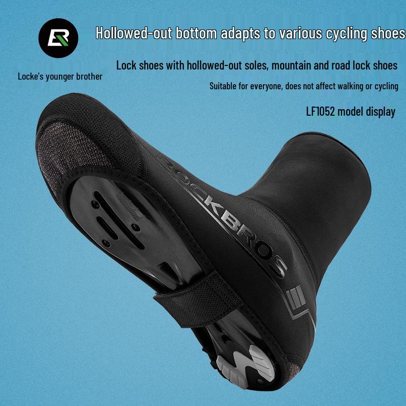 ROCKBROS Waterproof Warm Cycling Overshoes for Road and Mountain Bike Shoes
