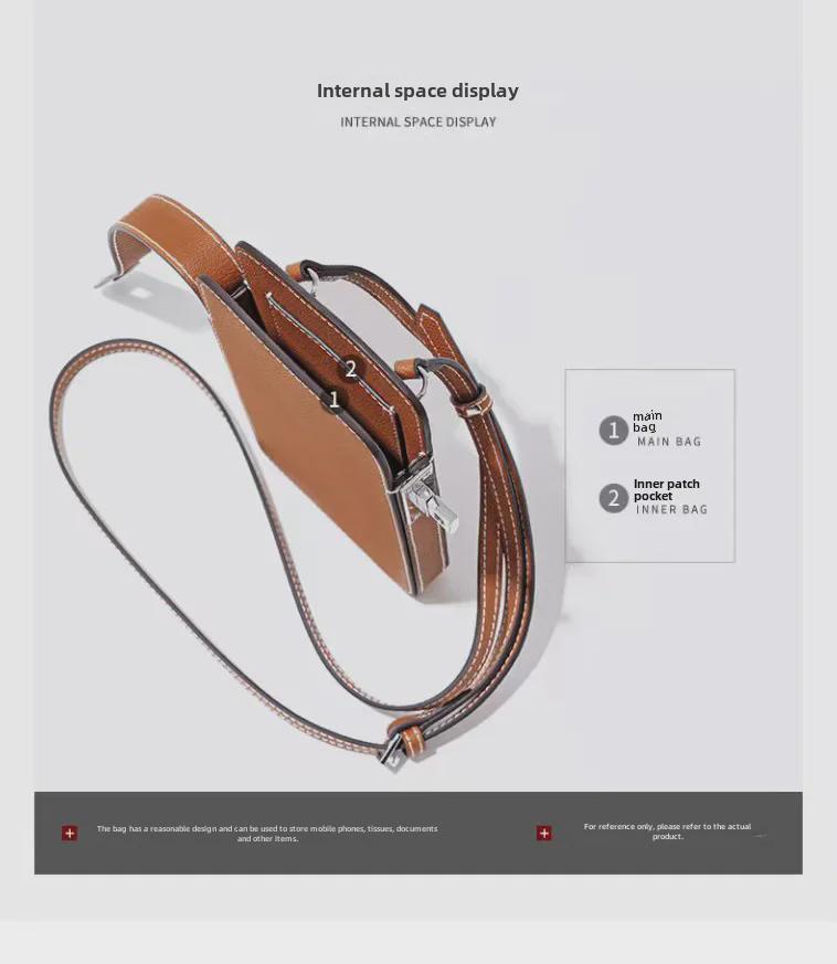 Women's Genuine Leather Palm Pattern Mini Crossbody Phone Bag