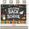 2D plane, banner 2D plane, one poster after another Welcome back to school poster poster sea