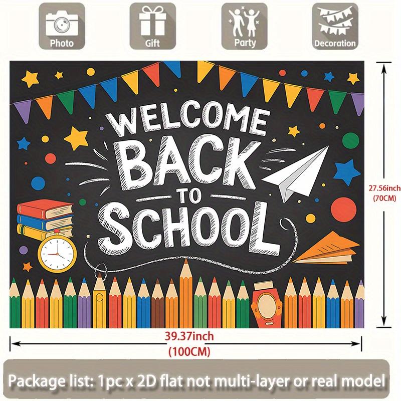 2D plane, banner 2D plane, one poster after another Welcome back to school poster poster sea