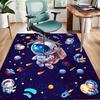 Crystal Velvet Astronaut-Themed Area Rug for Bedroom, Living Room, And Home Office Decoration, Stylish Mat for Bedside S6