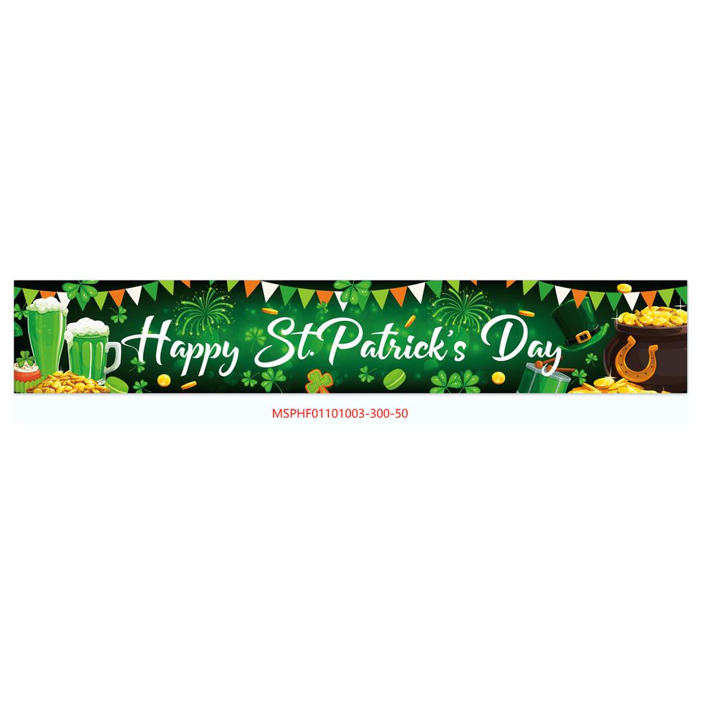 Irish Festival Clover Theme Party Outdoor Party Venue Arrangement Props Polyester Cloth Poster Customization
