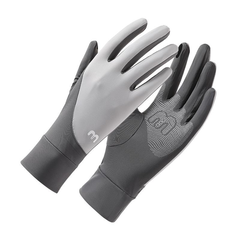 Sunscreen Gloves Summer Women UV Protection Color Matching Outdoor Touch Screen Non-slip Driving Sports Cycling Original Yarn Ice Silk Gloves