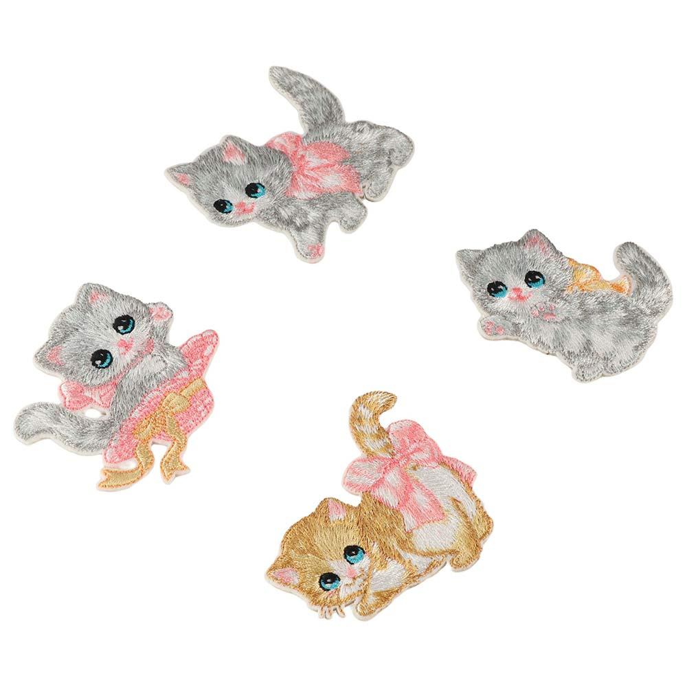 DIY Clothing Patch Clothes Stickers Clothes Appliques Cartoon Cat Embroidered Patch  Sewing