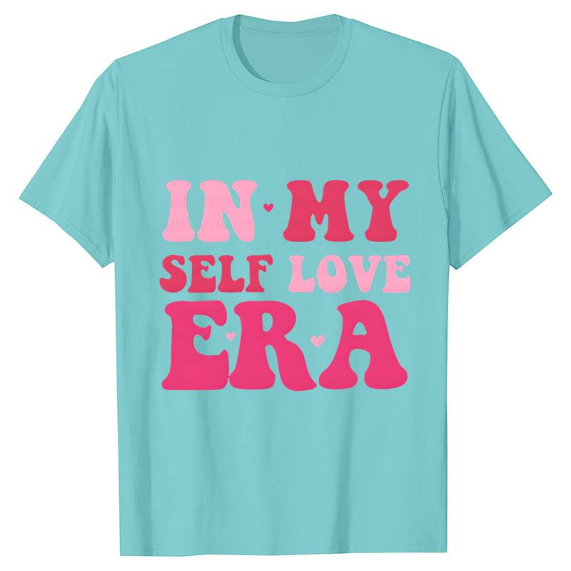 Funny Valentine Printed Couple's Versatile Casual Top Fashion High Street T-Shirts Women’s