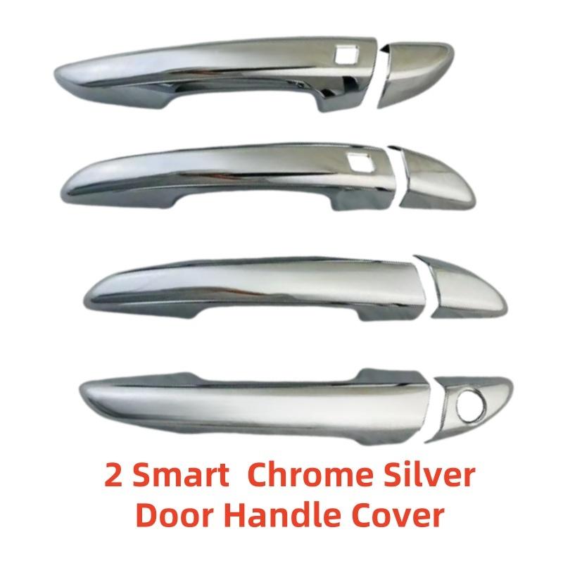 Chrome Retrofit Car Accessory Door Handle Covers Trim Paste Style For Hyundai Sonata 8 2015 2016 2017 2018  Paste style
