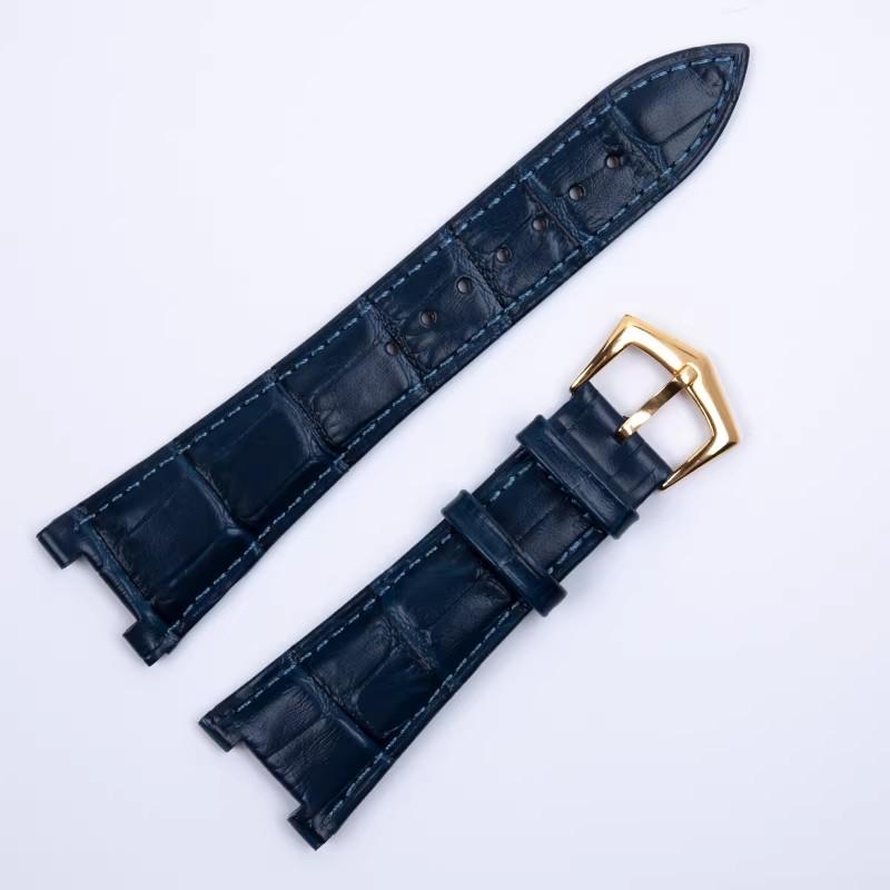 Cinturini per Patek Philippe Serie Nautilus 5711 5712 5980 Vera Pelle di Mucca Cinturino Impermeabile 25mm
