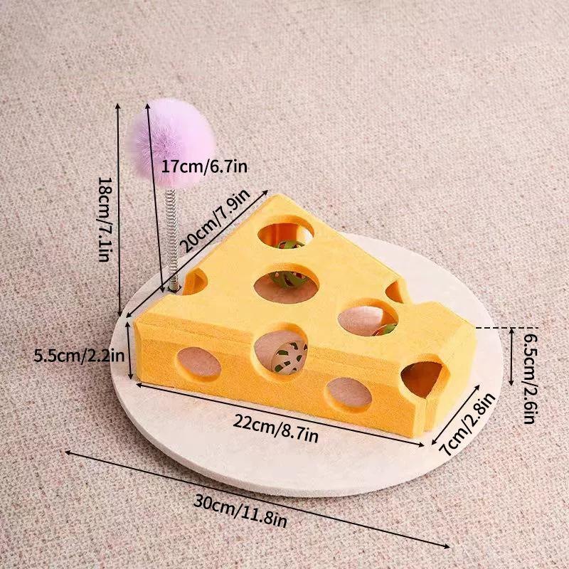 Interactive Cat Toys with Maze Tunnel Durable Felt Cat Puzzle Digging Toy for Indoor Exercise Toy with Bell Ball Pet Supplies