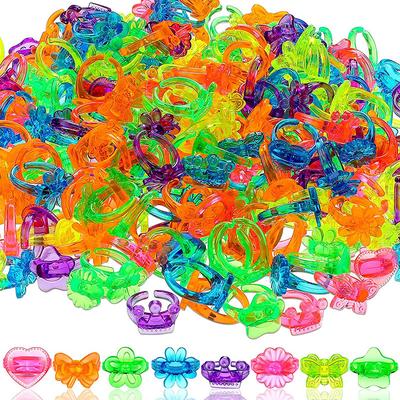 Casa de juegos para niños Anillo Transparente Joyería Juguetes, Paquete de Juguetes Pequeños Regalo Juguetes para Fiesta de Huevos