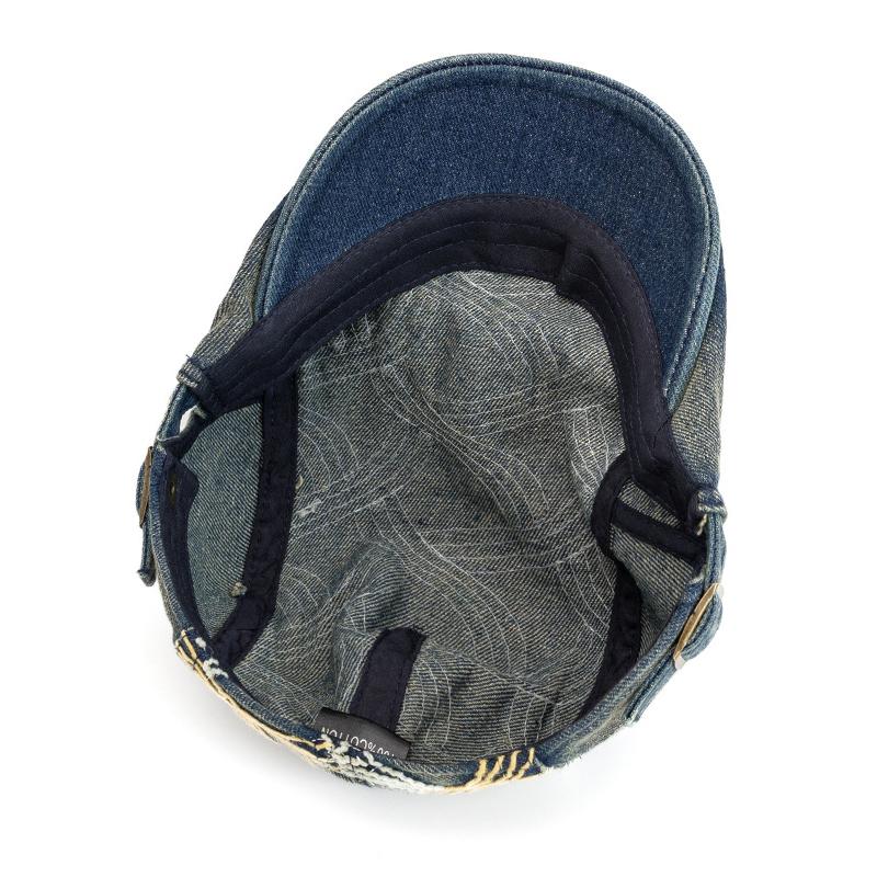 Beret Women's British Vintage Peaked Cap Men Denim Hat
