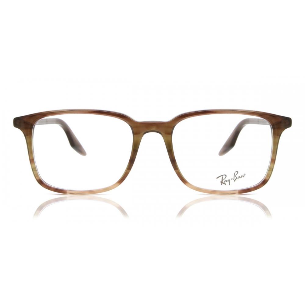 

Ray Ban Rx5421 8255 Унисекс Очки Green Brown Striped/53