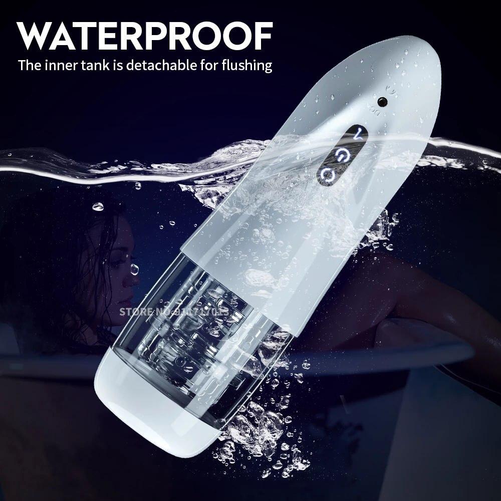 Automatic Male Silicone Vagina Rotation Masturbator Cup Real Pussy Blowjob Pocket Adult for Men Mastubation Sex Machines Toy