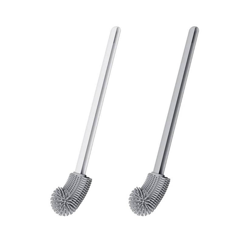 Household Toilet Bowl Brush Bathroom Cleaning Tools Flexible Bendable Silicone Bathroom Toilet Cleaning Brush Enduring