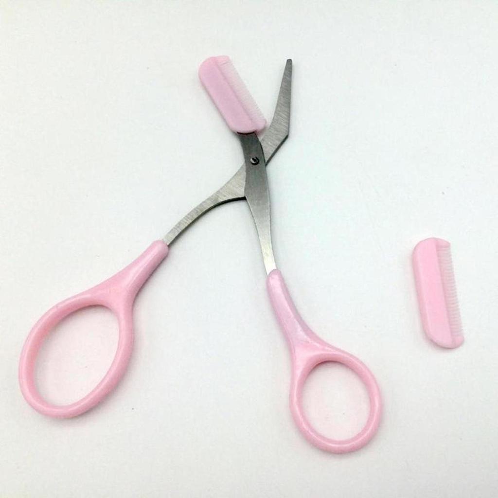 Tijeras, peine para cejas, herramienta cosmética para pestañas, recortador, pinzas para el pelo, conjunto para mujer
