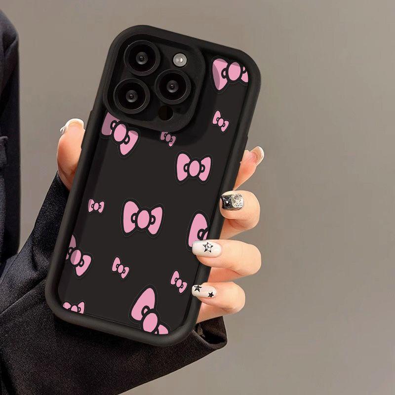 Pink bow for iPhone17ProMax phone case 14 Apple 13 matte 12/15 Premium 11