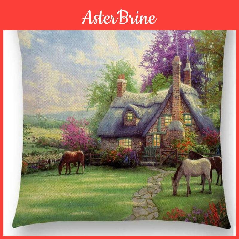 Elegant Cotton Linen Cushion Cover With Invisible Zipper For Easy Cleaning