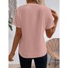 Summer New Solid Color Round Neck Short-sleeved Loose T-shirt Shirt Vest for Women