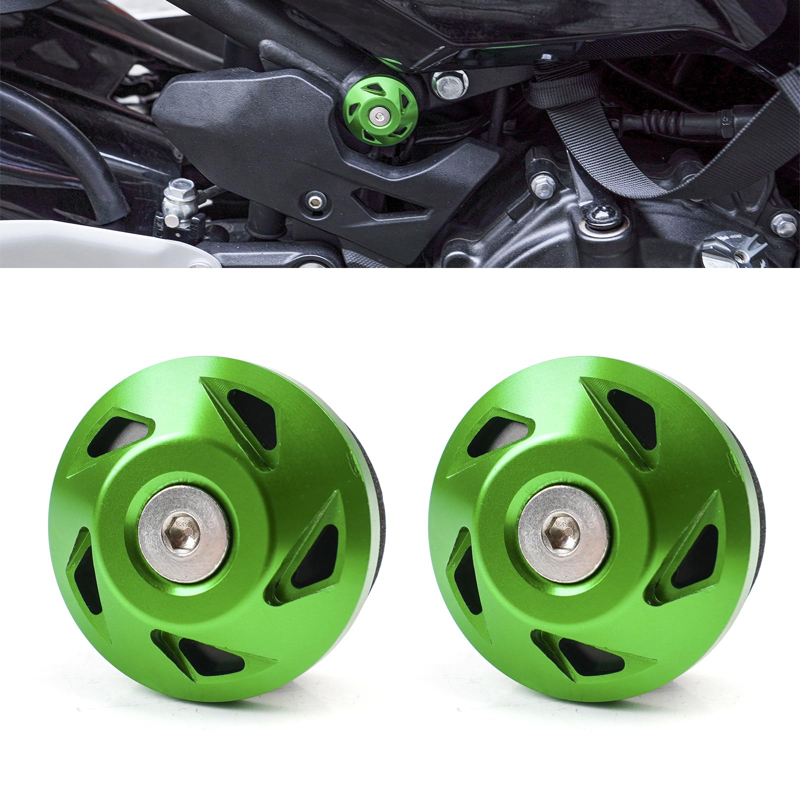 

Motikvans 2 шт. для Kawasaki Ninja 250 400 Z400 Заглушка отверстия рамы Зажим рамы