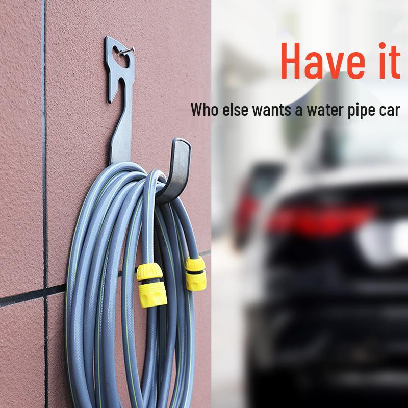 

Wall-Mounted Hose Reel and Storage Rack for Car Wash and Watering Hoses