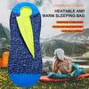 Elektrisch beheizter Schlafsack, leichter Daunenschlafsack, wasserdicht, USB-Aufladung, warmer Einzelschlafsack für Outdoor-Camping