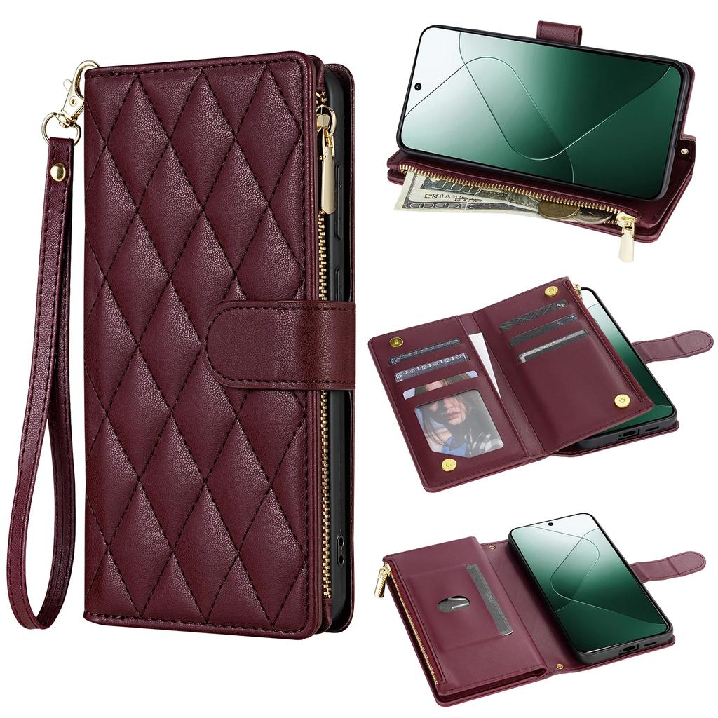 Crossbody Cards Solt Leather Wallet Flip Book Case For Xiaomi Redmi Note 13 Pro Plus 12 11 13C 13T POCO X6 5G Shoulder Strap