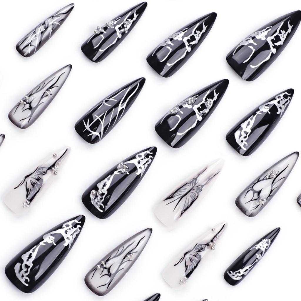 Trendy European & American Heart Butterfly False Nails - Hot-Selling Nail Art Tips