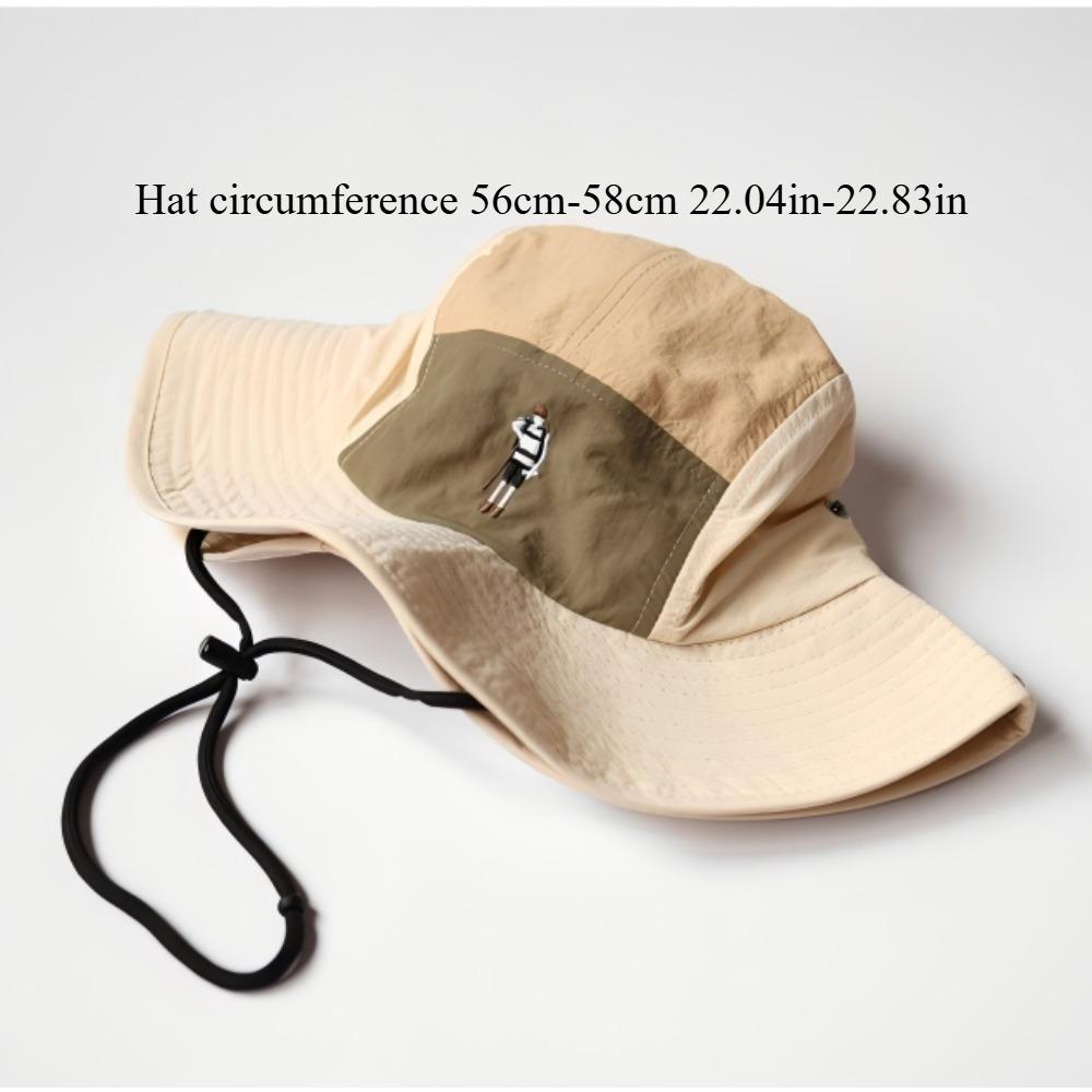 Wasserdichter Schnelltrocknender Fischerhut für Herren Damen Sommer Sonnenschutz Angeln Kletterhut Große Krempe Tragbar Outdoor Leicht
