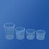 Transparent Round Handleless Measuring Cup with Spout and Scale