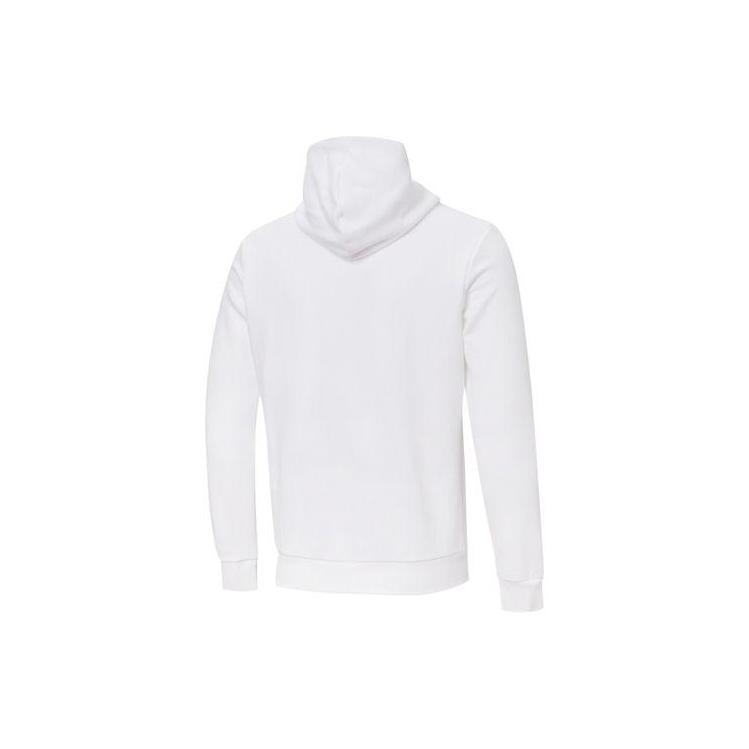 Puma Holiday Foil Print Sports Pullover Hoodie Men Tops White 586351-02