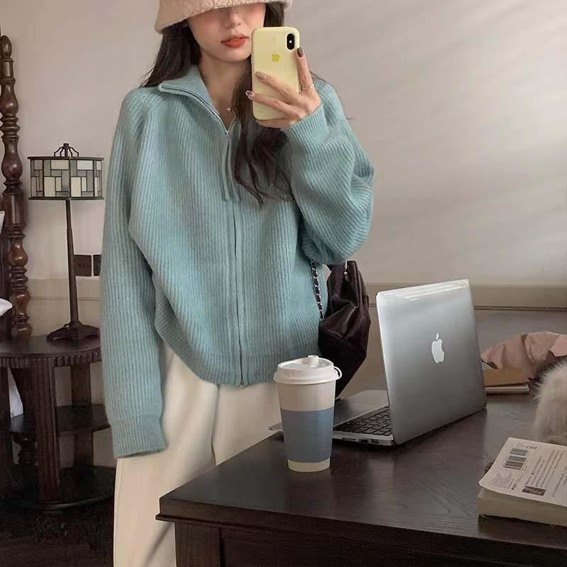 Женский свитер на молнии — фото 10