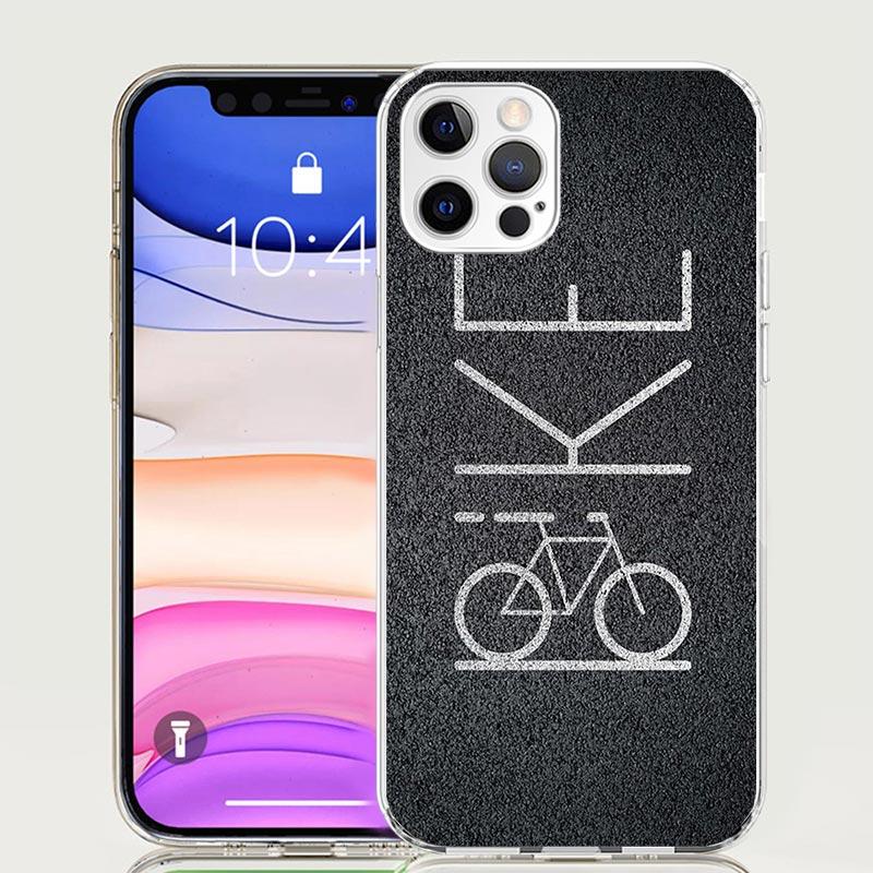 Bicycle Bike Sport Case Phone Cover for Apple iphone 16 15 14 13 12 Mini 11 Pro Max 16E X XS XR 7 Plus 8 + SE 2020 Trend Fundas