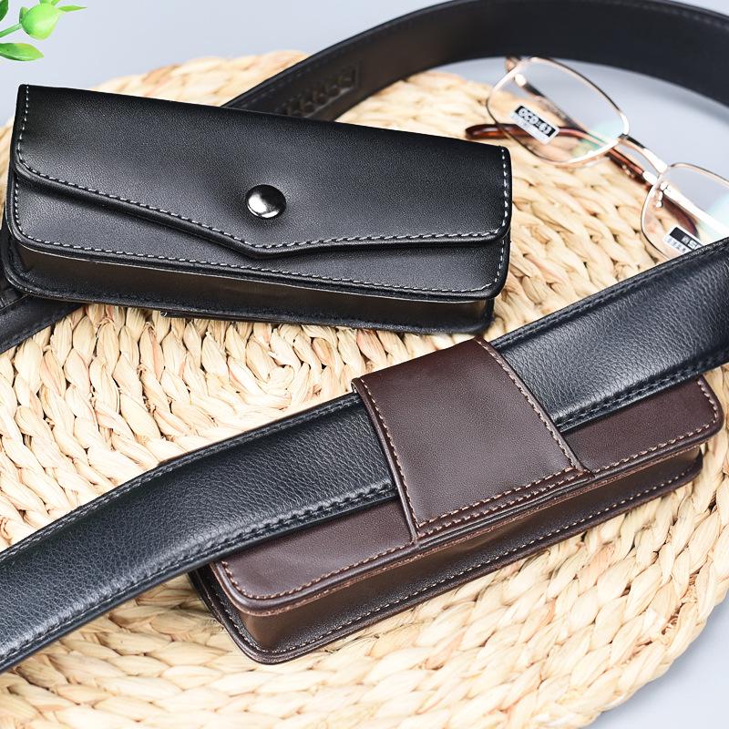 Leather Reading Glasses Case for Middle-Aged & Elderly - Belt Compatible & Customizable