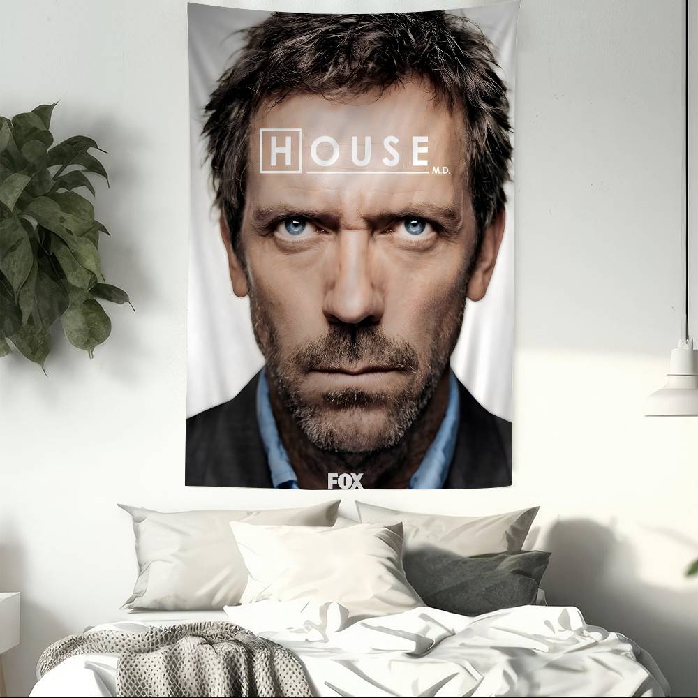 House MD TV Classic Vintage Hippie Wall Hanging Tapestries for Living Room Home Dorm Decor Kawaii Room Decor