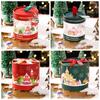 Durable Christmas Candy Box Round Bow Gift Boxes New Year Packaging Box  Women