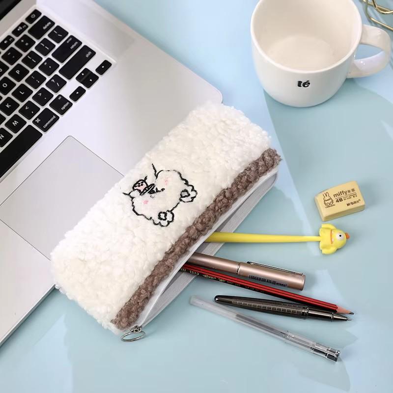 1 Pcs Korea Stationery Kawaii Plush Pencil Case Quality School Supplies School Pencilcases Cute Pencil Box Pencilcase Pencil Bag