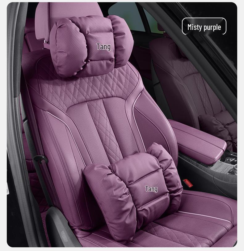 Orange Neck and Lumbar Support Pillow for BYD Tang DMI Car