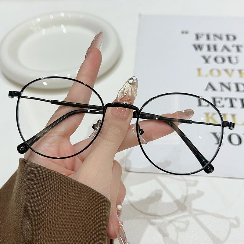 Retro Luxury Round Frame Myopia Glasses Women Men New Vintage Metal Anti Blue Light Near Sight Eyeglasses Minus Diopter Glasses