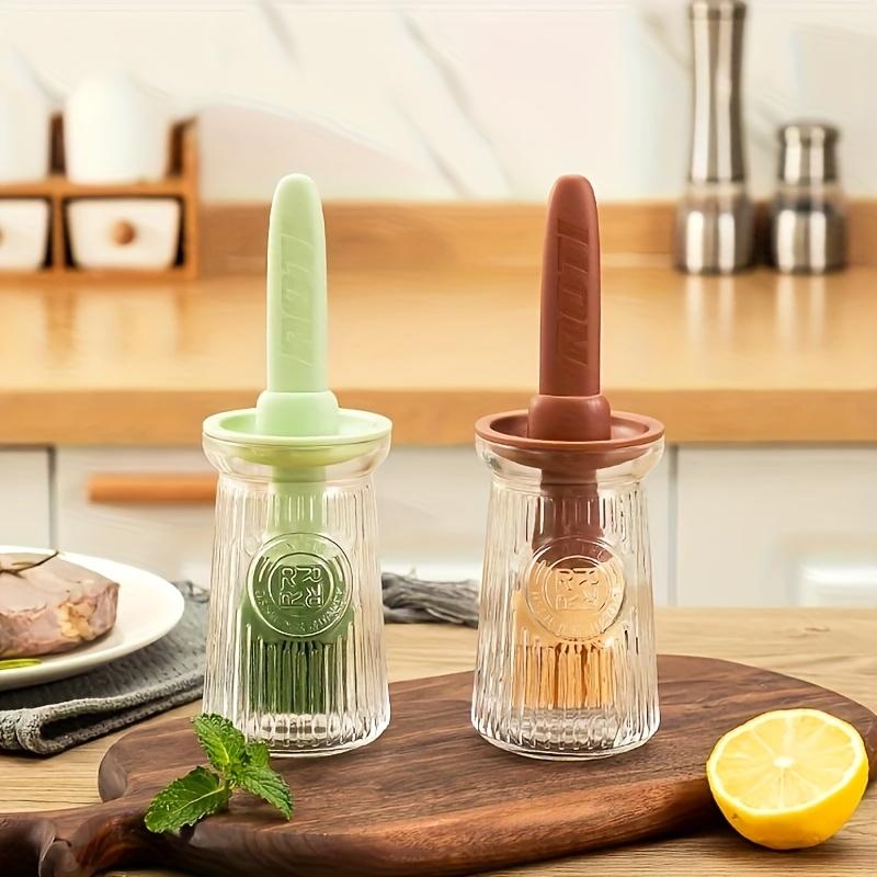 1pc Integrated Oil Brush and Bottle , Heavy Duty Silicone Kitchen Brush with Built-in Oil Container, Heat-Resistant Up To 446°F/230°C