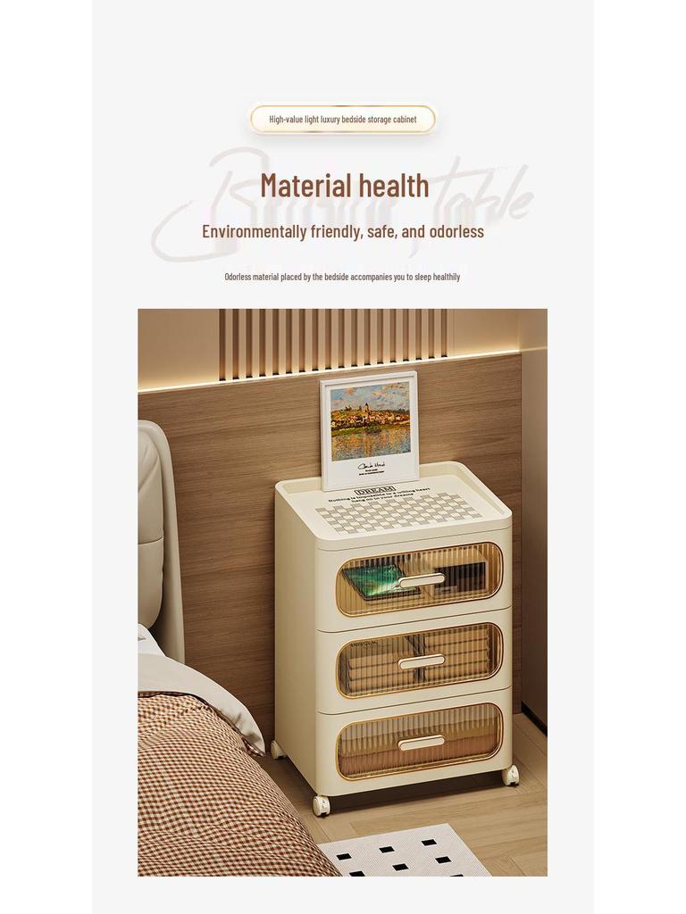 Multifunctional Storage Cabinet for Bedroom & Living Room: Bedside Table, Snack, Toy, Book & Clothes Organizer