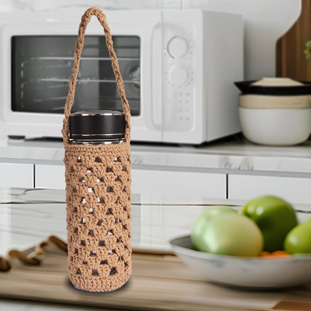 Ručně vyrobený návlek na kelímek na vodu Opakovaně použitelný sáček na kelímek Příslušenství Obal na láhev na vodu