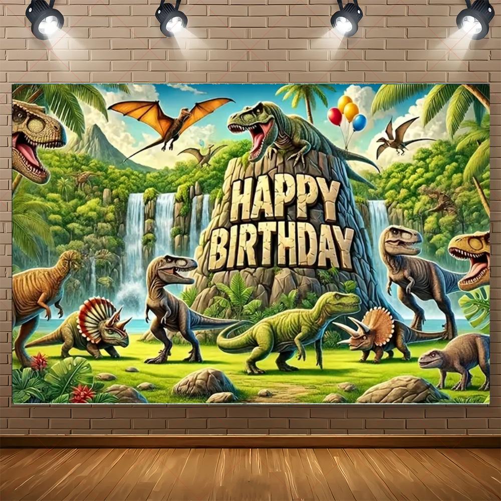 Jurassic Dinosaur Theme Birthday Party Decorations Backdrop Dinosaur Jungle Supplies Background Poster Photography Prop Kid Gift